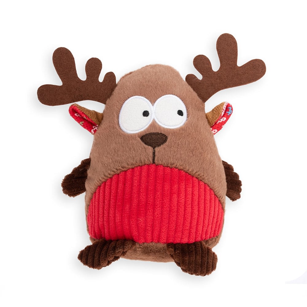 stuffed reindeer dog toy