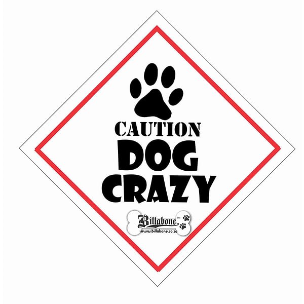Billabone - "Caution Dog Crazy" On Board Sign