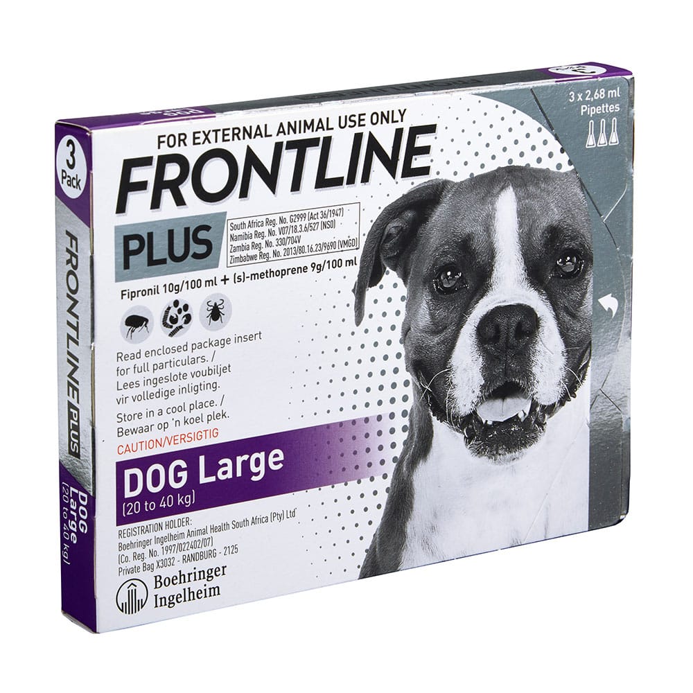 FRONTLINE Plus 20 kg - 40 kg Large Dogs Box of 3