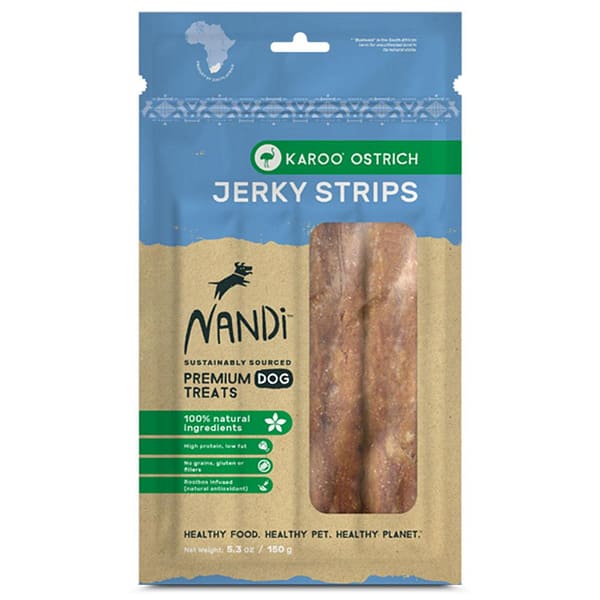 Nandi Jerky Strips Ostrich Dog Treats