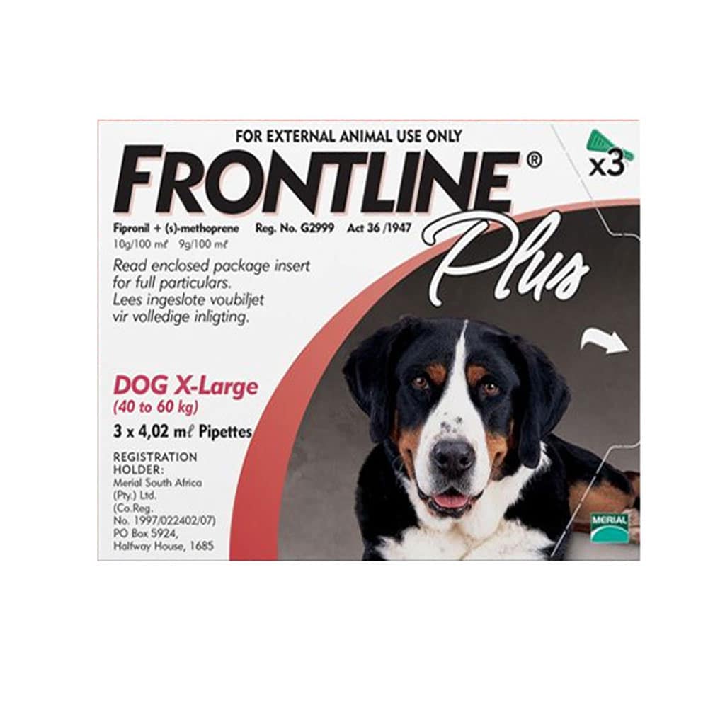 FRONTLINE Plus 40 kg 60 kg Extra Large Dogs Box of Pet Hero