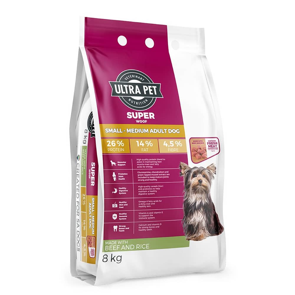 Ultra Pet - Dog Superwoof Small to Medium Adult – Beef and Rice