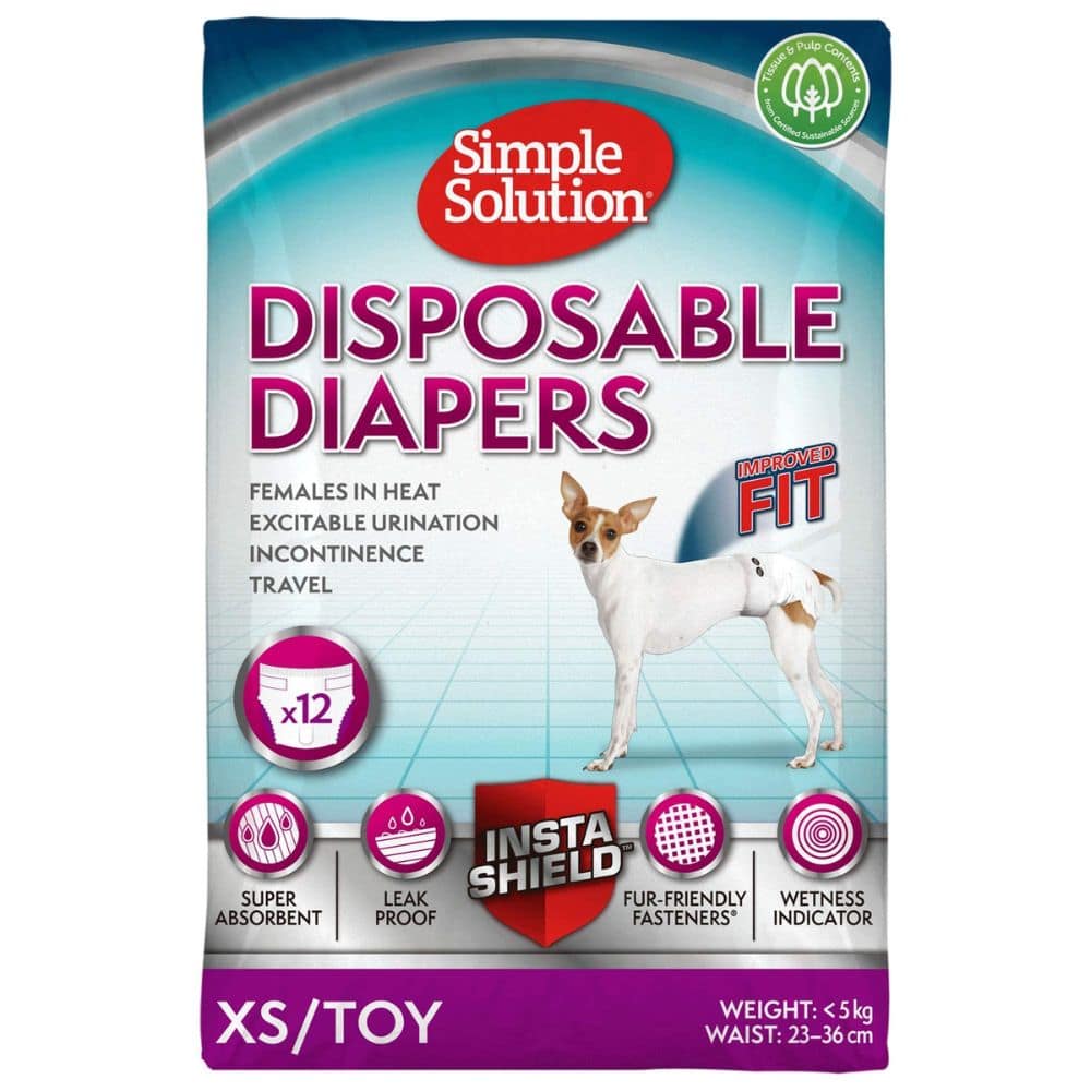 Simple Solution Disposable Diapers For Dogs Pet Hero