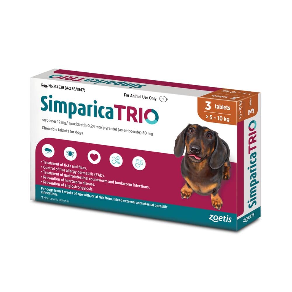 Simparica 10 kg Caramel Chew Tablets for Dogs Pet Hero