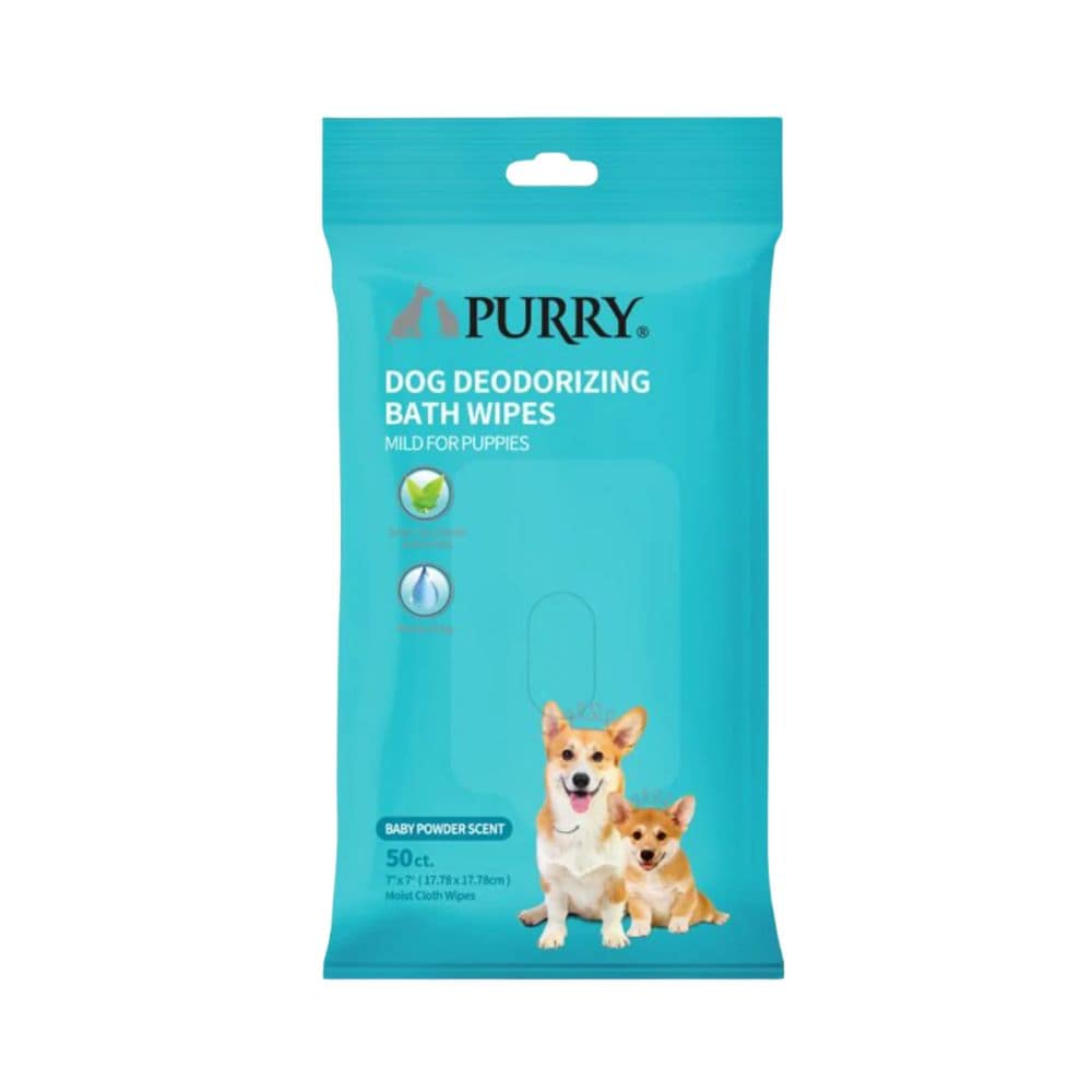 Purry Deodorizing Bath Wipes for Dogs 50 ct Pet Hero