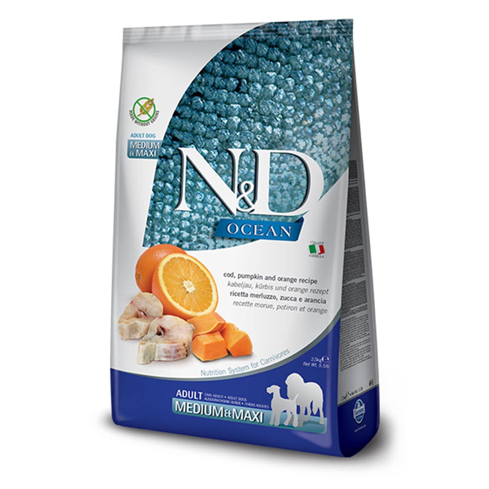 Farmina Ocean Wild Cod Pumpkin & Orange Adult Dog Food | Pet Hero