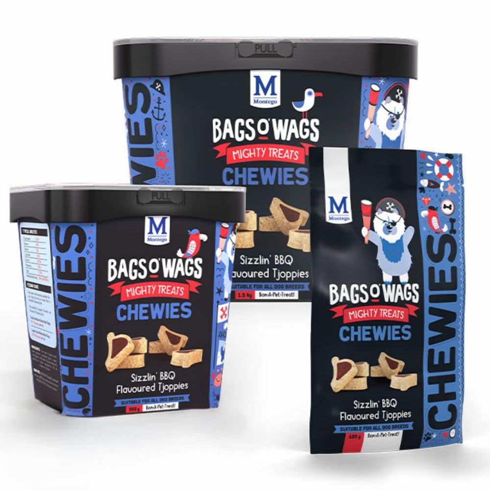 Bags O' Wags Sizzlin' BBQ Flavoured Tjoppies Dog Treat | Pet Hero