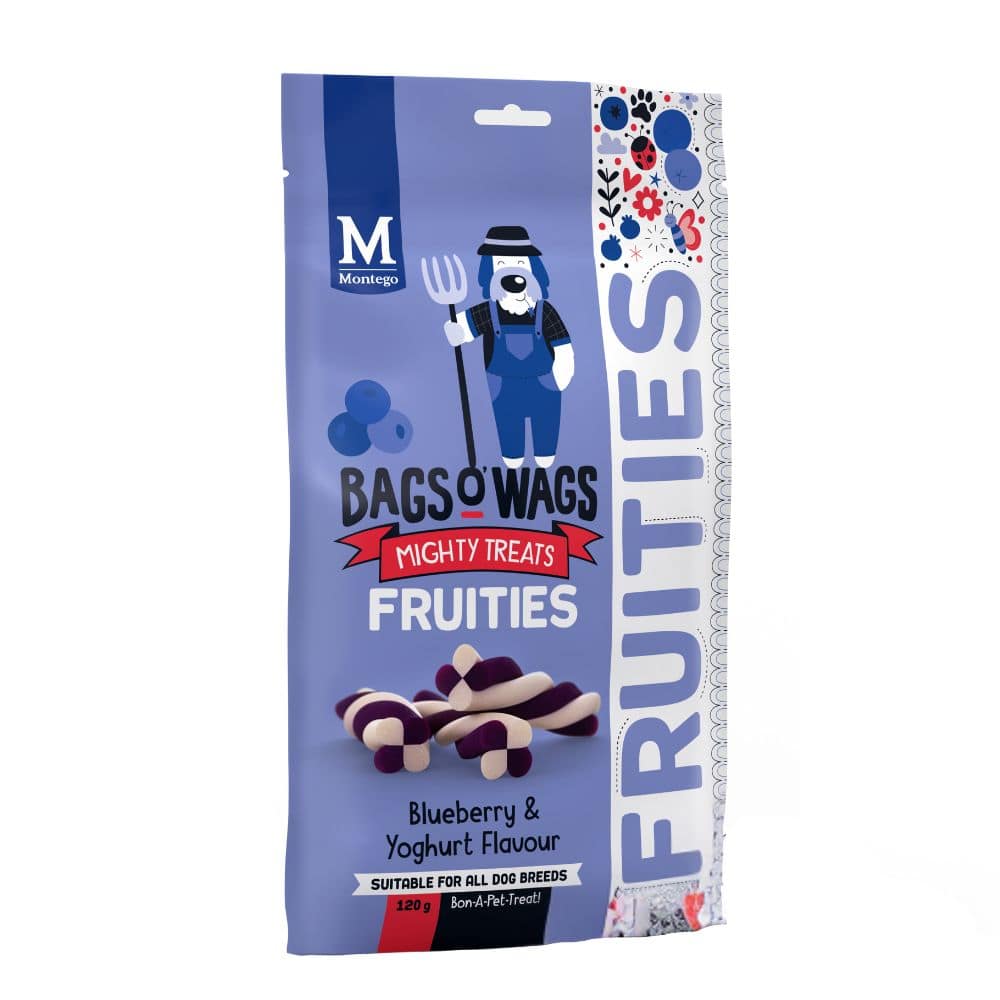 めんま　Aqua Berryとgoodcompany V1 Bags O' Wags Fruities Banana & Yoghurt Dog Treats | Pet Hero