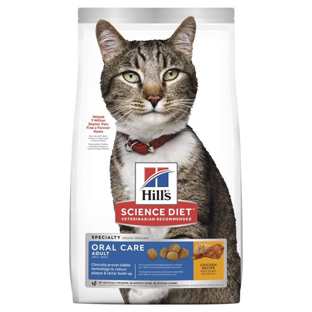 hills science diet cat food oral care