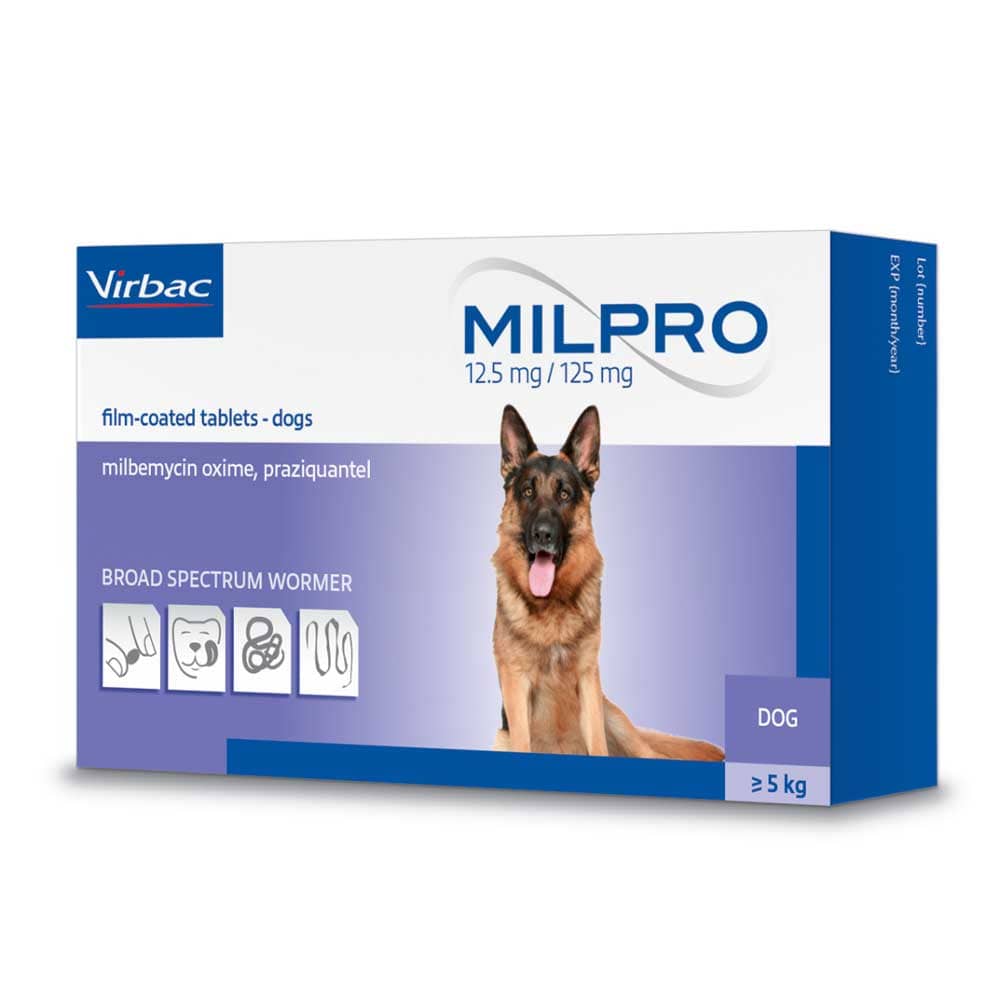 Virbac Milpro Dog Deworming Tablet 5kg+ Pet Hero