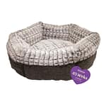 40 Winks Tweed and Plush Round Cat and Dog Bed