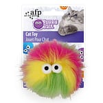  All For Paws Furry Fluffy Ball Catnip Toy - Yellow