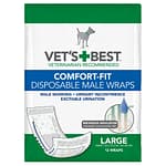 Vets Best Comfort Fit Disposable Male Dog Wrap Large