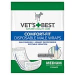 Vets Best Comfort Fit Disposable Male Dog Wrap Medium