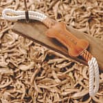 Huntlea Dog Tug Toy with Leather Bone Centre-2