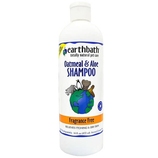 EarthBath Oatmeal and Aloe Fragrance Free Shampoo for Dogs and Cats
