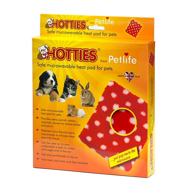 Petlife Hotties with Red Polka Dot Fleece Cover