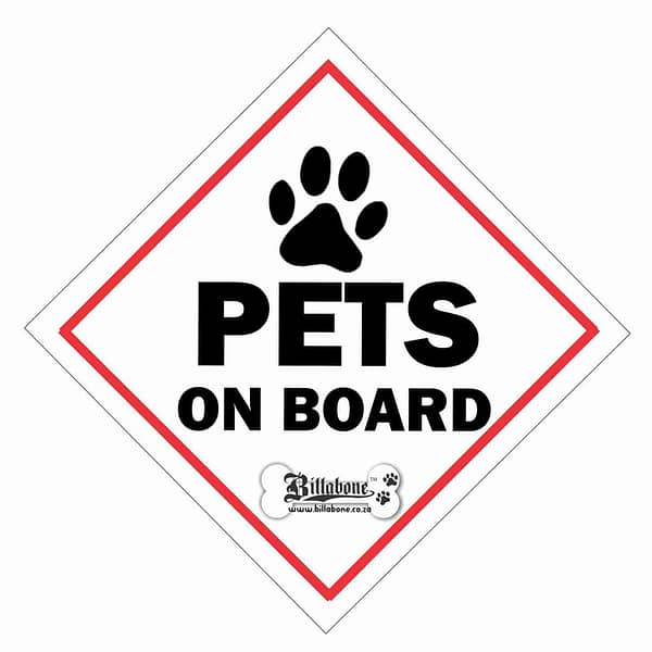 Billabone OnBoard Sign - Pets on Board