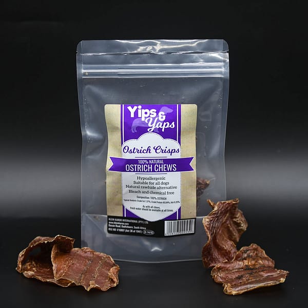 Yips and Yaps Ostrich Crisps