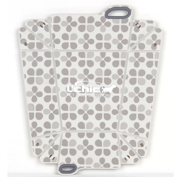 L'Chic Dog Chop2Bowl Grey Pattern