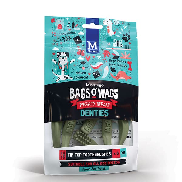 Bags O’ Wags Barktastic Denties Tip Top Toothbrushes - Extra Small