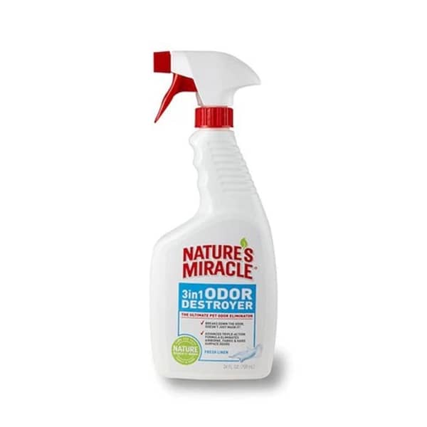 Nature's Miracle 3 in 1 Destroyer Spray for Airborne and Surface Odors-Fresh Linen