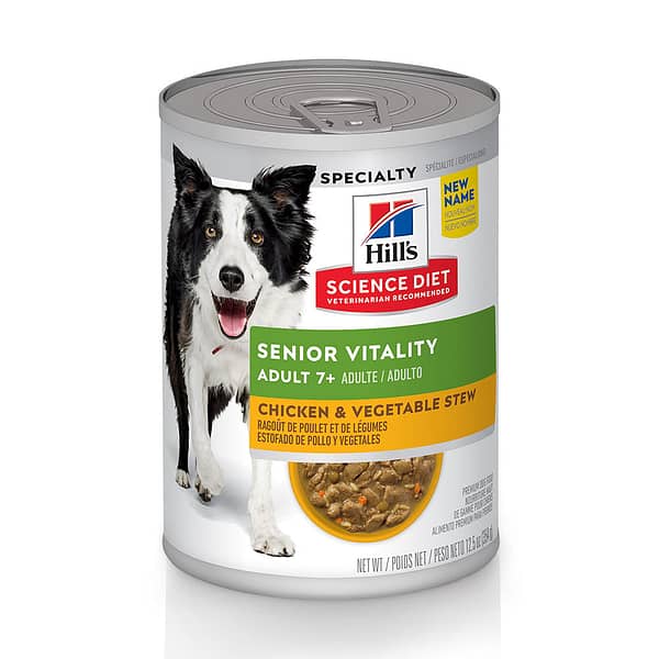 Hill's Science Plan Adult Senior Vitality Wet Dog Food Chicken and Vegetable Flavour