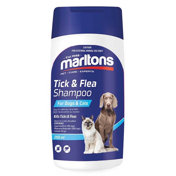 Marltons Tick and Flea Shampoo for Dogs and Cats