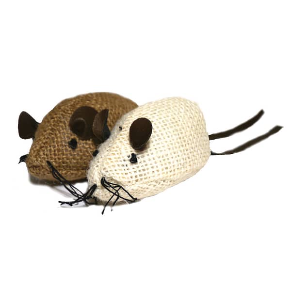 Rosewood Jolly Moggy Natural Wild Catnip Mice 2pc
