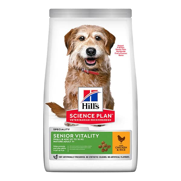 Hill's Science Plan Adult 7+ Senior Vitality Small & Mini Dry Dog Food Chicken Flavour