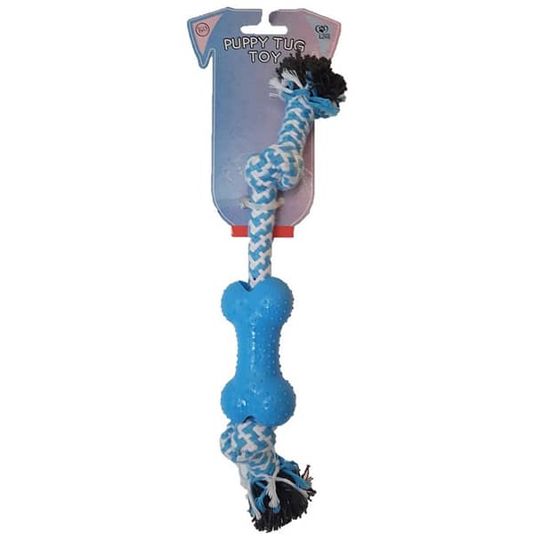Smart Choice Puppy Love Rope Toy With TPR Bone