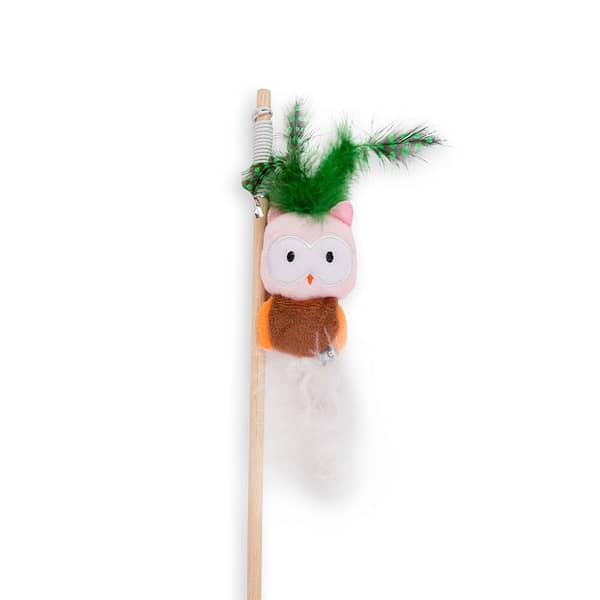 Dog’s Life Cat Dangler Owl with White Feather Cat Toy