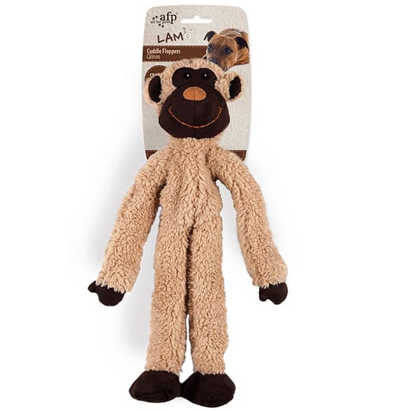 All For Paws Dog Toy Lambswool Cuddle Ropey Flopper Monkey