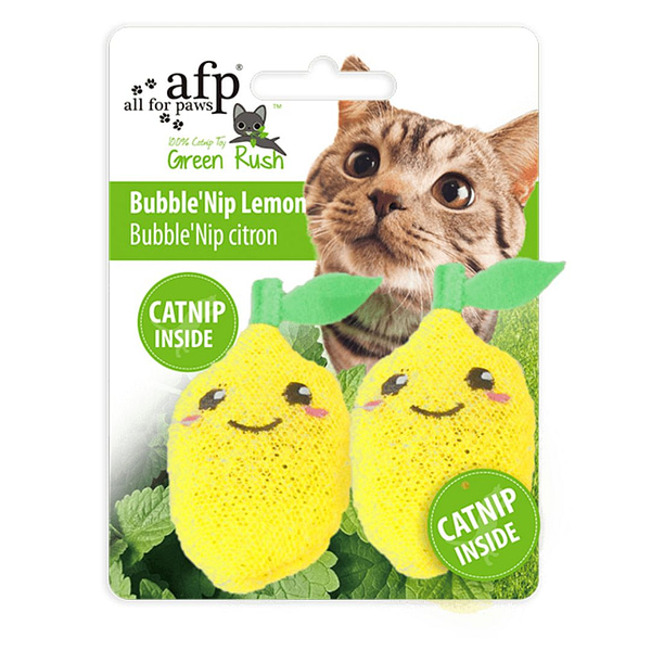 All For Paws Bubble'nip Lemon Cat Toy