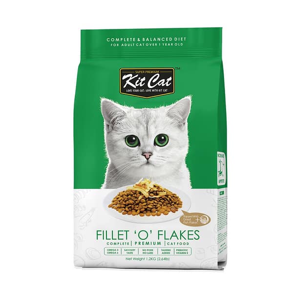 Kit Cat Premium Dry Cat Food-Fillet o' flakes-1.2kg