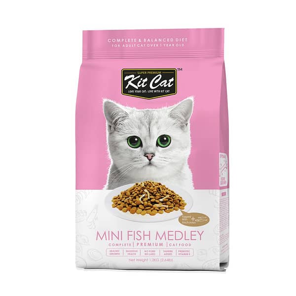 Kit Cat Premium Dry Cat Food-Fish Medley-1.2kg