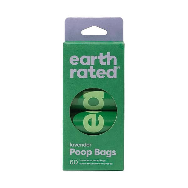 Earth Rated 60 Poop Bags on 4 Refill Rolls (New) - Lavender
