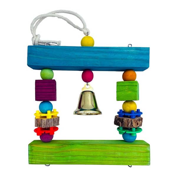 Sprogley- Perch with Centre Bell bird Toy