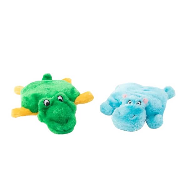 Squeakie Pads - Hippo, Alligator (2 Toy Multipack)