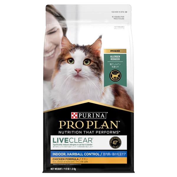 Pro Plan LiveClear Indoor and Hairball Control