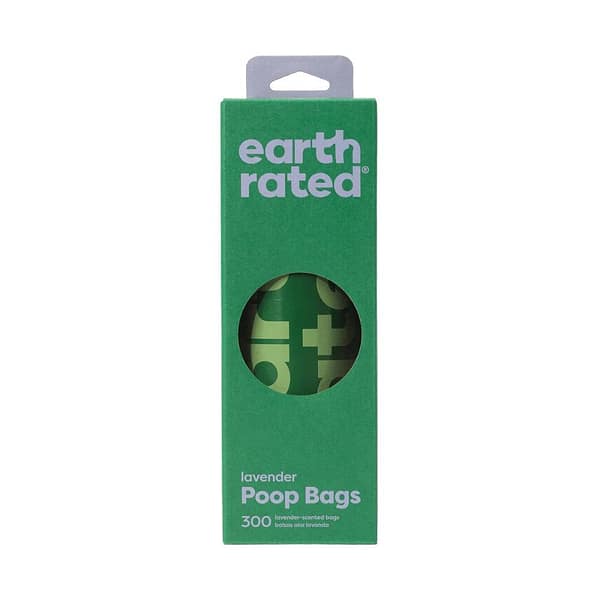 Earth Rated 300 Pet Poop Bags on a large single roll (Lavender-scented)