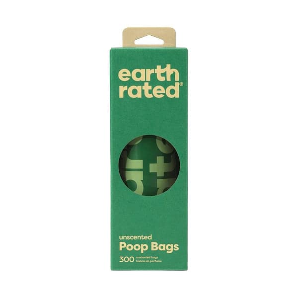 Earth Rated 300 Pet Poop Bags on a large single roll (Unscented)