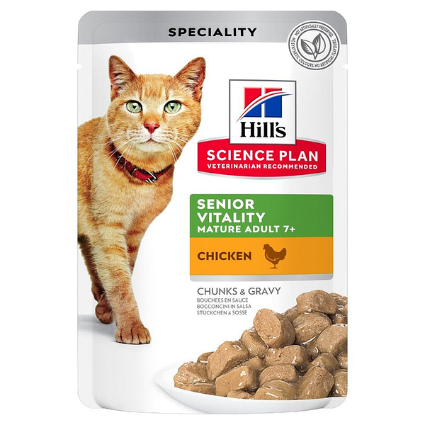 Hill's Science Plan Senior Vitality Wet Cat Food Chicken
