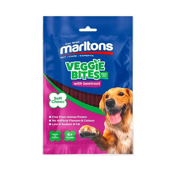 Marltons Veggie Bites Beetroot Dog Treats 50g