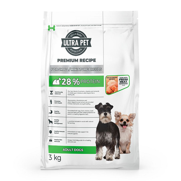 Ultra Pet - Premium Recipe Small/Miniature Adult Dogs (Dry Dog Food) 3 kg
