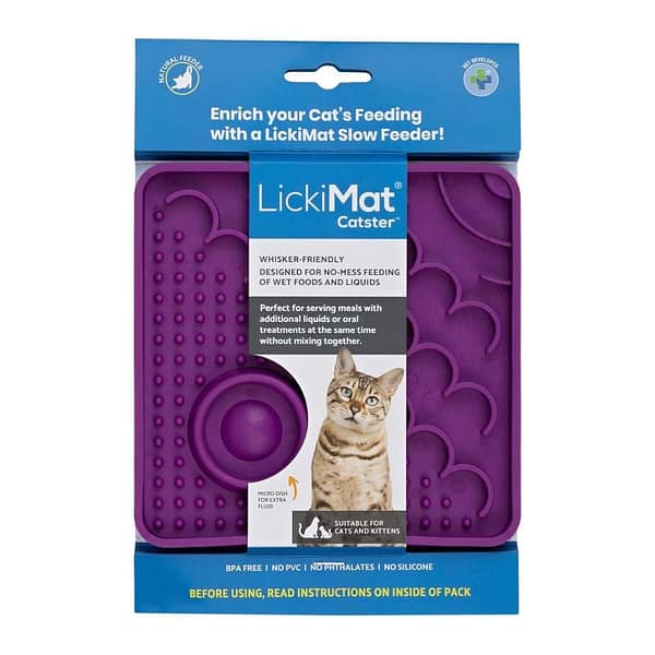 LickiMat Catster Slow Feeder for Cats-purple