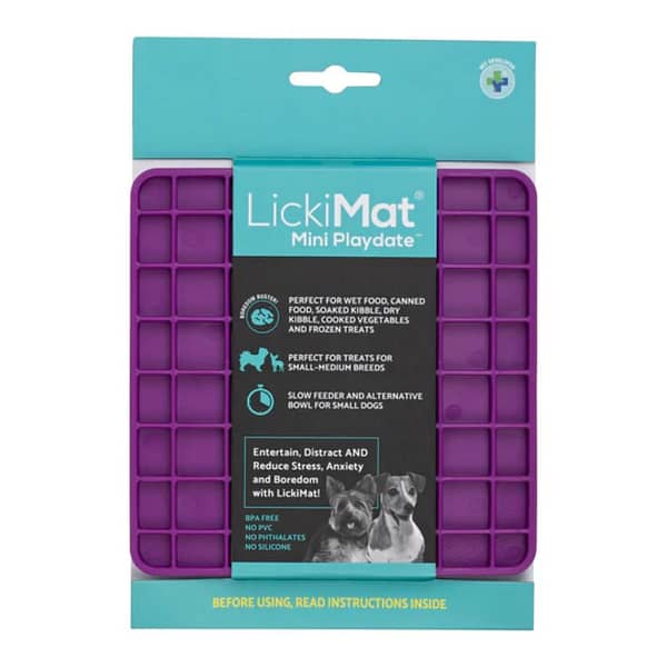 LickiMat Playdate Mini Slow Feeder for Dogs-purple