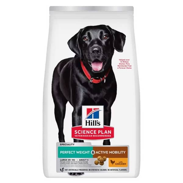 Hill’s Perfect Weight & Active Mobility Large Breed Adult Dog Food (Chicken)-12kg