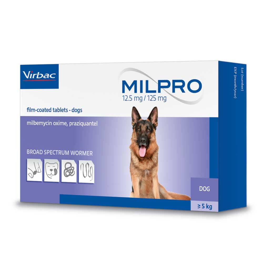 Virbac Milpro Dog Deworming Tablet - 5kg+