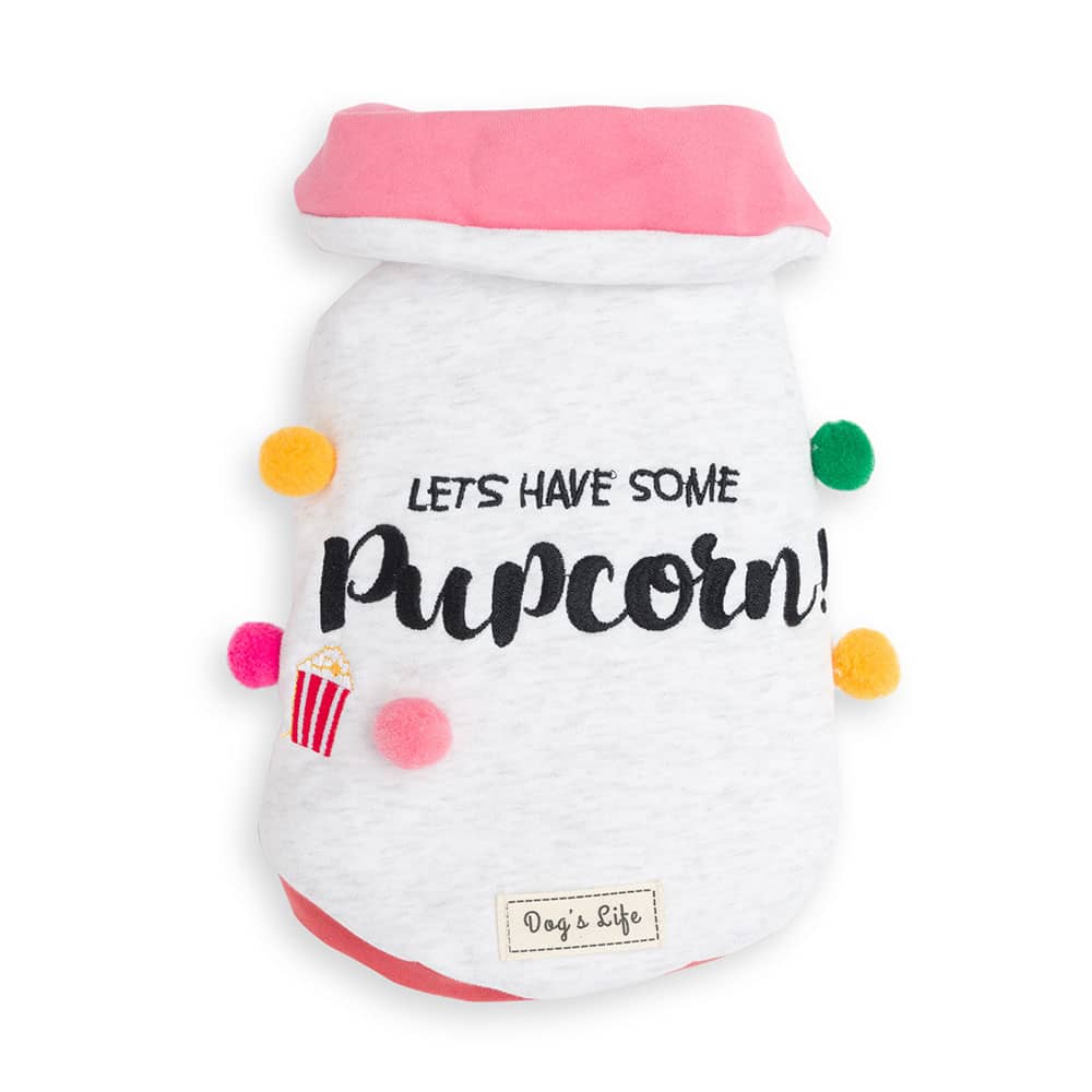 Dog's Life Let's Have Some Pupcorn Cape-pink